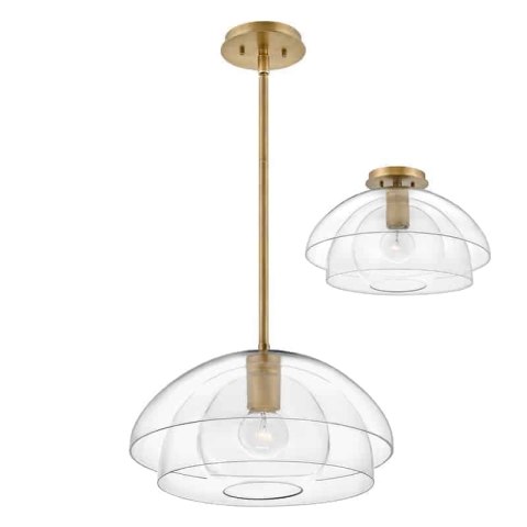 Lampa wisząca Lotus mosiądz