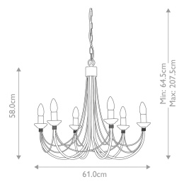 Lampa wisząca Carisbrooke czarna K6