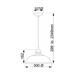 wymiary lampy franklin szara