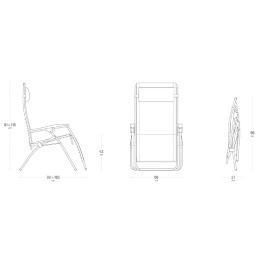 wymiary leżaka rsx clip ac