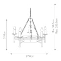 wymiary żyrandola cromwell