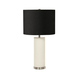 lampa stołowa ripple biało czarna