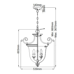 wymiary lampy cambridge