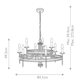 wymiary lampy crown 9