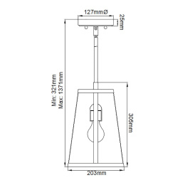 wymiary lampy harrow