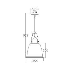 wymiary lampy wiszącej hobson