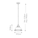 wymiary lampy wiszącej amelia